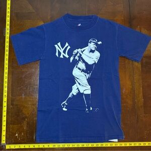 Majestic New York Babe Ruth t-shirt blue The Sultan of Swat Graphic